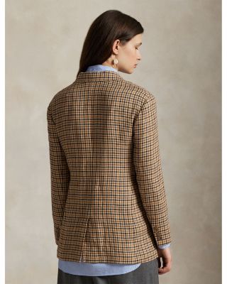 Plaid Linen Blazer