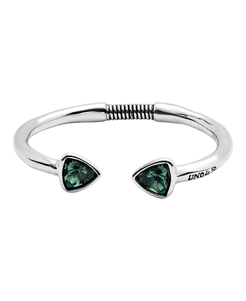 Unode50 Green Duo Crystal Cuff In Metallic