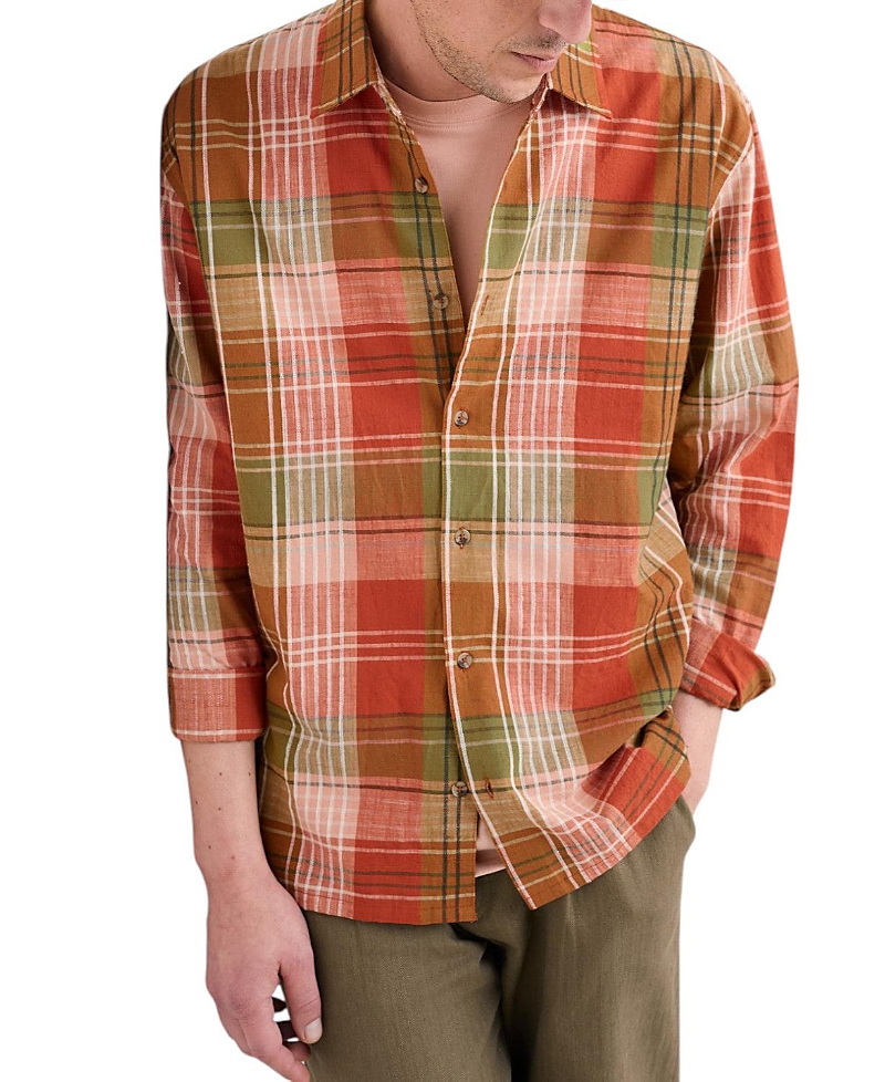 Seasalt Cornwall Penmere Plaid Organic Cotton Button-up Shirt In Multi