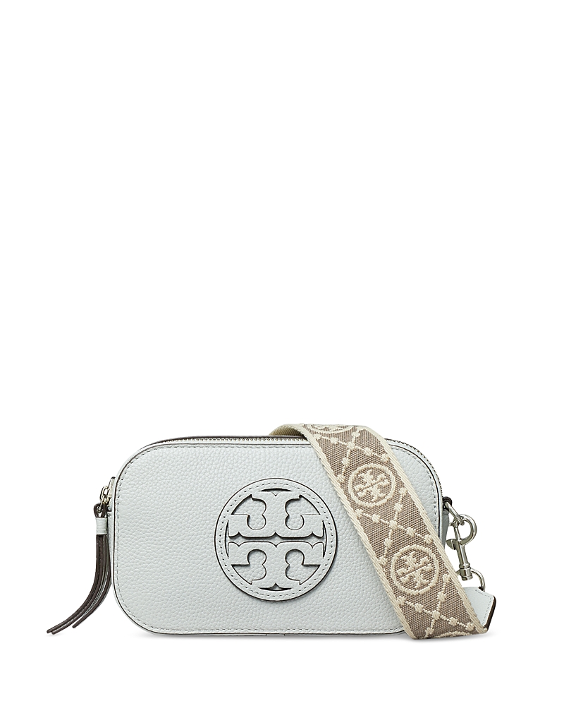 Tory Burch Miller Mini Crossbody Bag Light Titanium In Silver