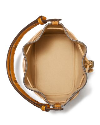 T Monogram Leather Bucket Bag