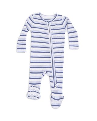Boys' Striped 2 Way Zipper Footie - Baby