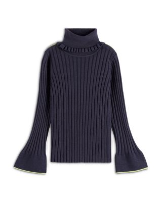 Girls' Rolled Neck Rib Sweater - Little Kid, Big Kid