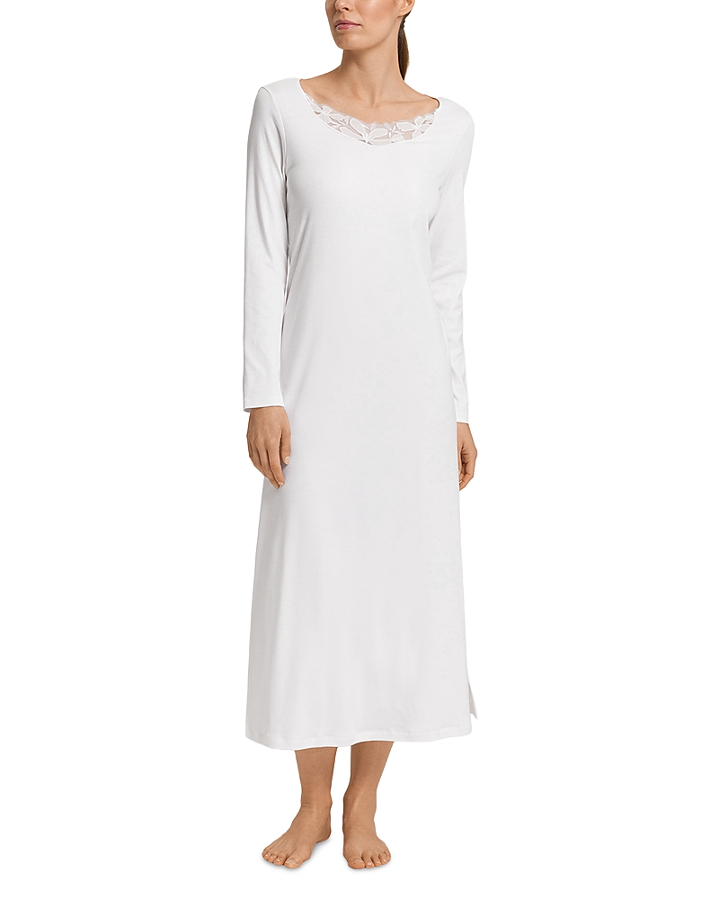 Hanro Kalea Embroidered Nightgown In White