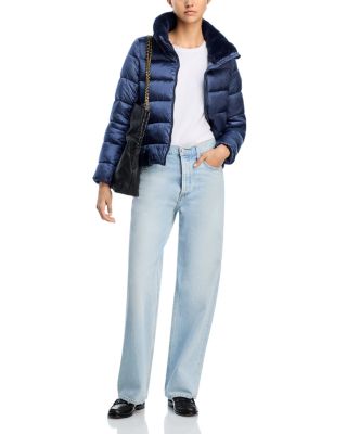 Mei Faux Fur Trim Quilted Jacket