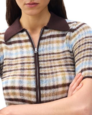 Leva Short Sleeve Zip Polo Sweater