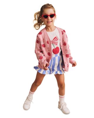 Girls' Cherry Pie Scalloped Knit Cardigan - Baby, Little Kid