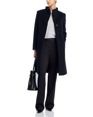 Notch Stand Collar Long Coat