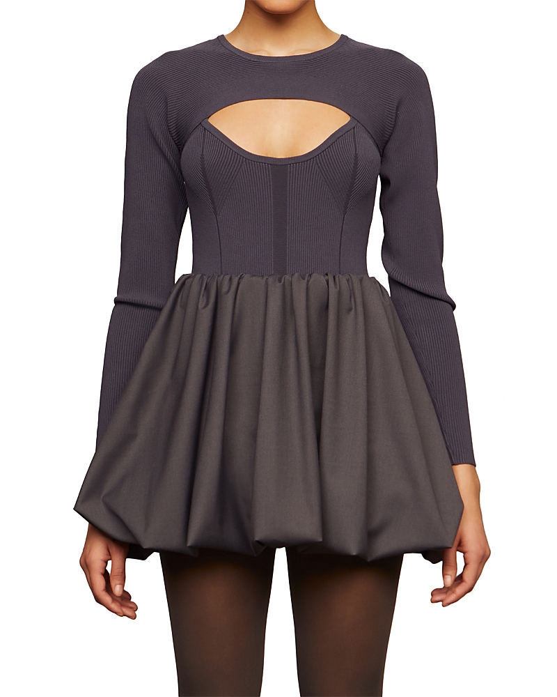 Amur Madelyn Knit Mini Dress In Black