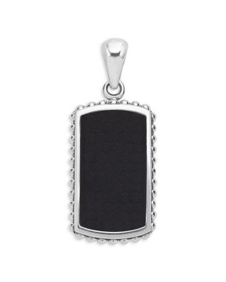 Men's Sterling Silver Anthem Stone Tag Amulet Pendant