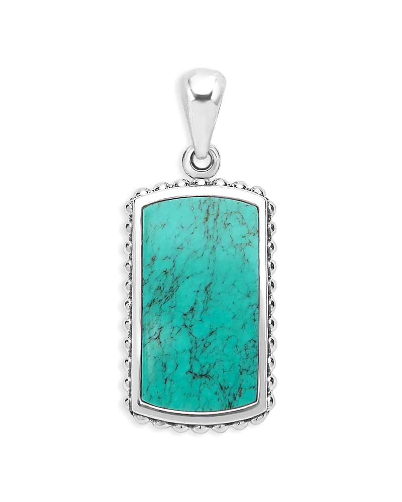 Lagos Men's Sterling Silver Anthem Stone Tag Amulet Pendant · OS