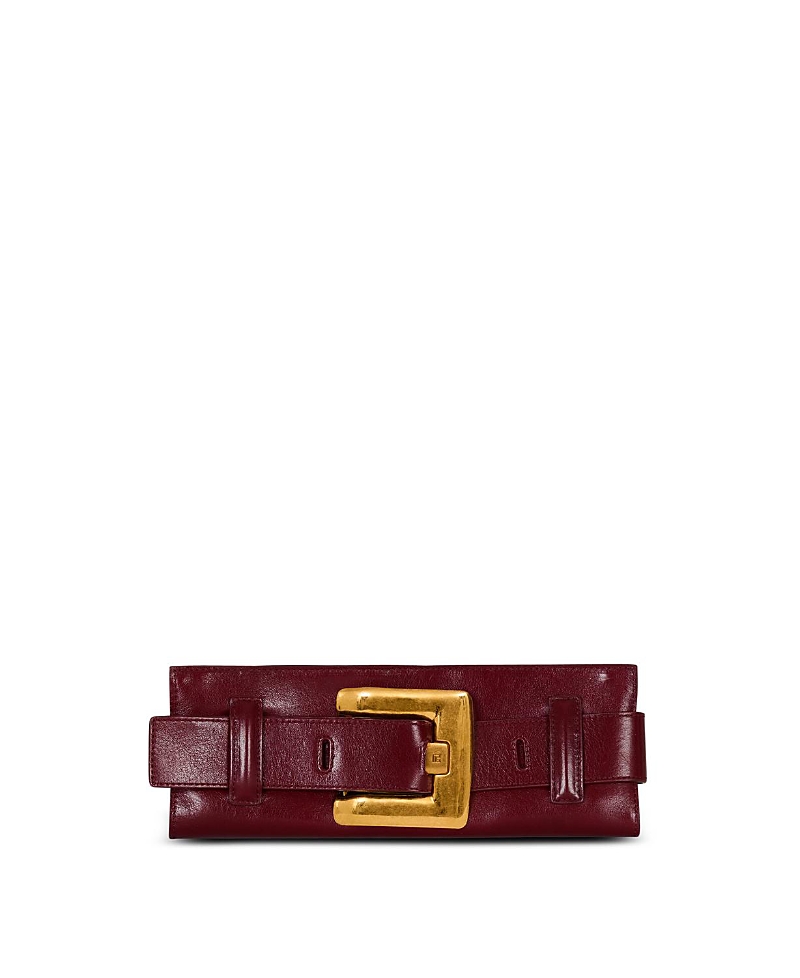 Balmain Anthem Calfskin Leather Clutch
