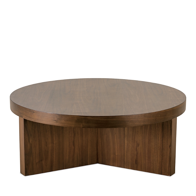 Hudson Park Collection Greenwich Round Cocktail Table In Brown