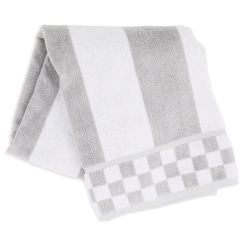 Mackenzie-childs Stripe Bath Towel In Gray
