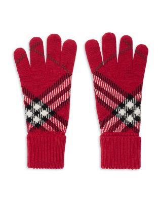 Check Cashmere Blend Gloves - Exclusive