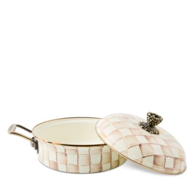 Mocha Check 3 Qt. Casserole