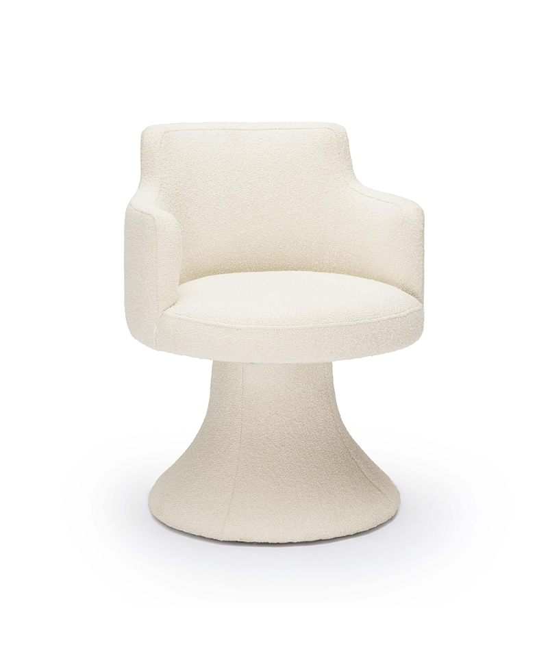Tov Furniture Jeffree Performance Boucle Swivel Dining Chair In Neutral