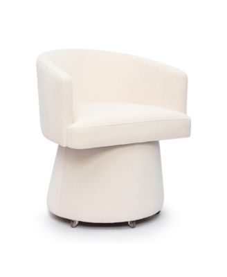 Kristen Upcycled Chenille Rolling Desk Chair