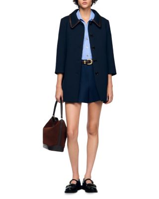 Leather Trim Jacket & Leather Trim Mini Skirt