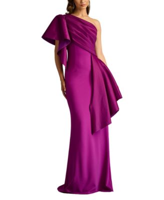  Santa Fe Draped Flounce Gown