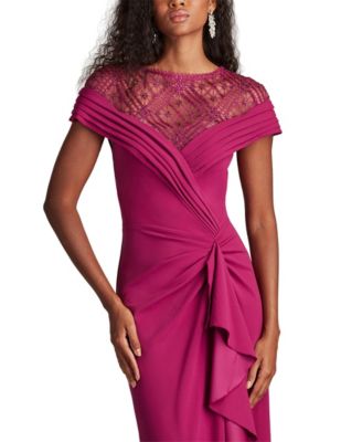  Yura Waterfall Flounce Gown