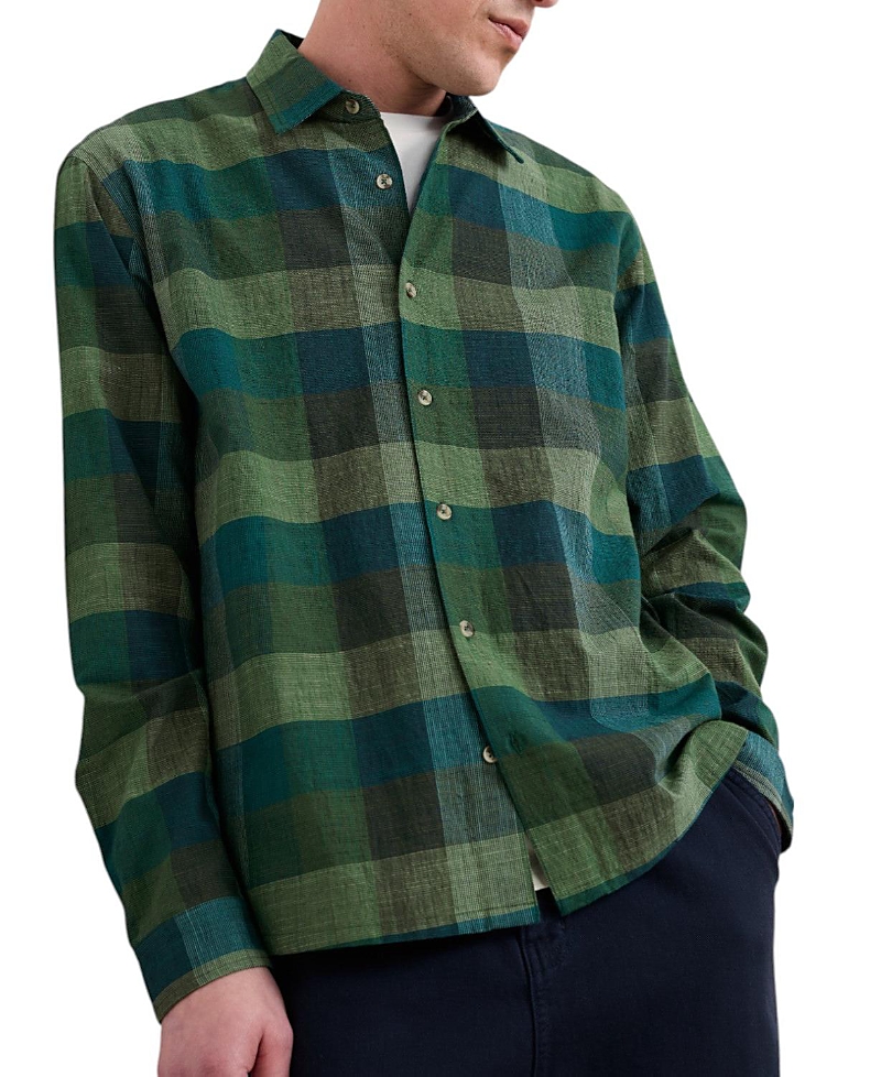 Seasalt Cornwall Penmere Plaid Organic Cotton Button-up Shirt In Multi