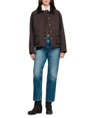 Trianon Leather Trim Coat