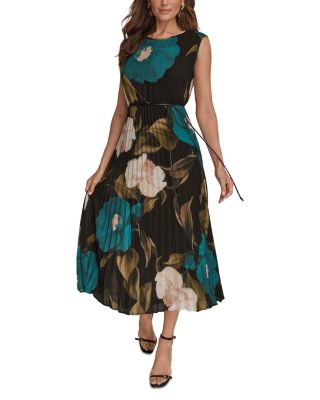 Chiffon Pleated Midi Dress