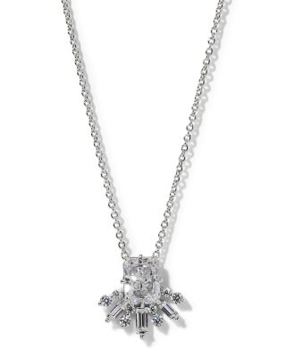 Stellar Half Halo Necklace, 16-18"L