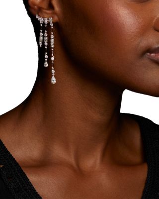 Everleigh Cubic Zirconia Fringe Climber Earrings