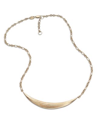 Nic Textured Statement Necklace, 15"-16"