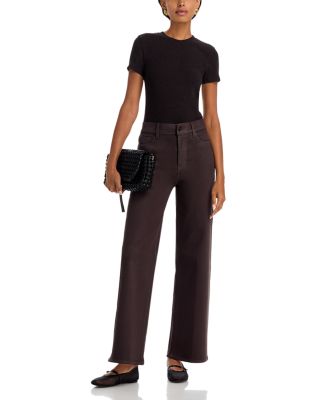 Le Slim Palazzo High Rise Jeans in Truffle Coated