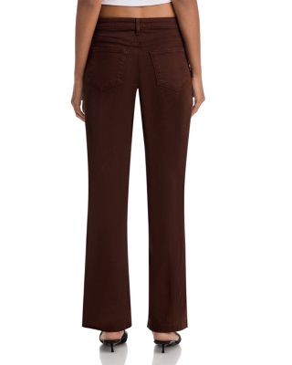 Joanne Low Rise Wide Leg Jeans in Brown