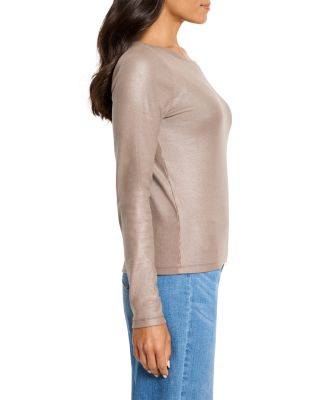 Glazed Rib Boatneck Tee