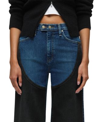 Jodie High Rise Contrast Panel Jeans in Mixture