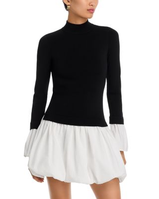 Mixed Media Mini Bubble Dress - Exclusive