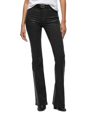 Barbara High Rise Bootcut Jeans in Black Snake