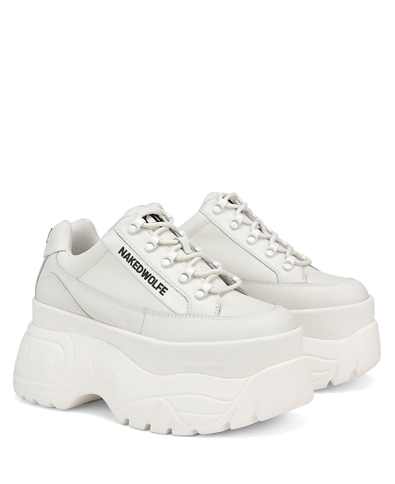 Naked Wolfe Sprinter Mega Platform Sneaker In White