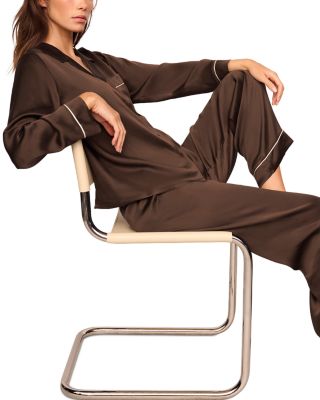 Inez Washable Silk Long Pajama Set