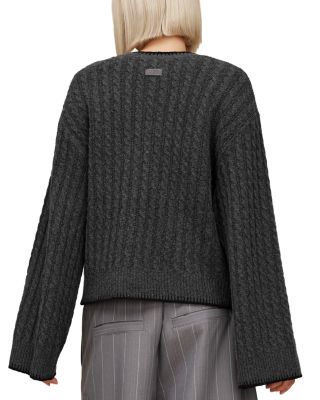Cable Knit Whipstitched Sweater
