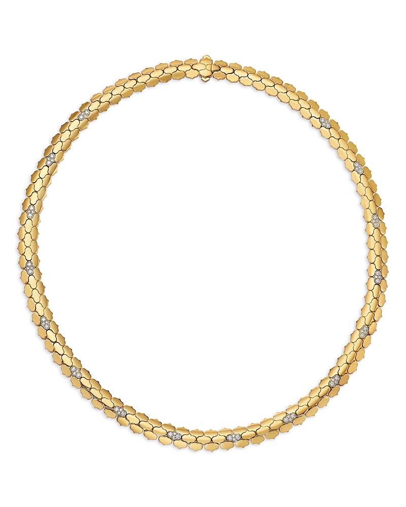 Roberto Coin 18K White & Yellow Gold Gender Diamond Cobra Collar Necklace, 16