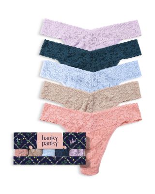Hanky Panky - Signature Original-Rise Thongs, Set of 5