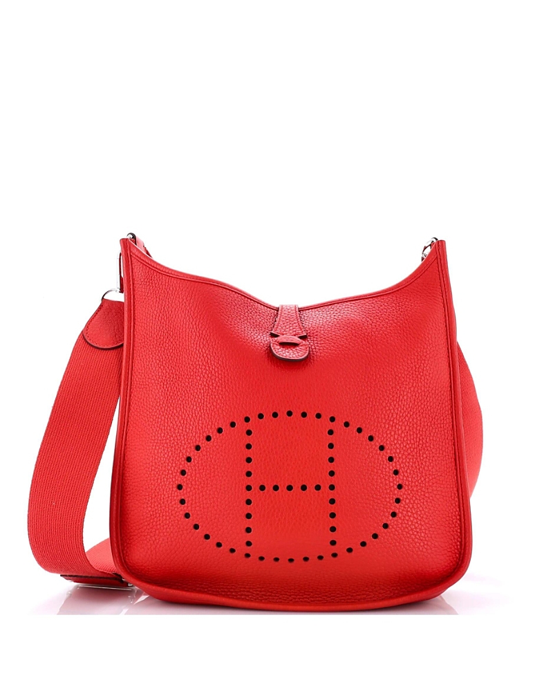 Pre-owned Pre-owned Hermes Hermes Pm Evelyne Bag Gen Iii Clemence In Red