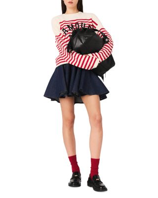 Striped Rib Knit Sweater