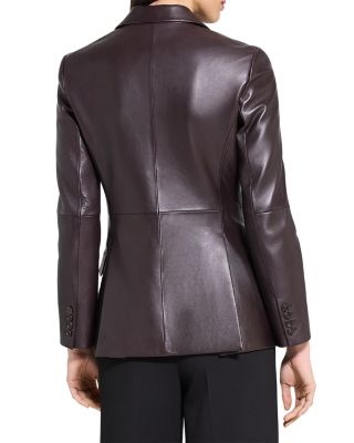 Lynnia Leather Blazer