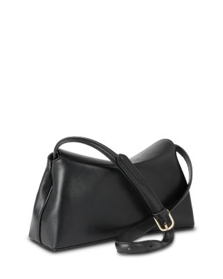 T-Lock Smooth-Leather Convertible Clutch in Black
