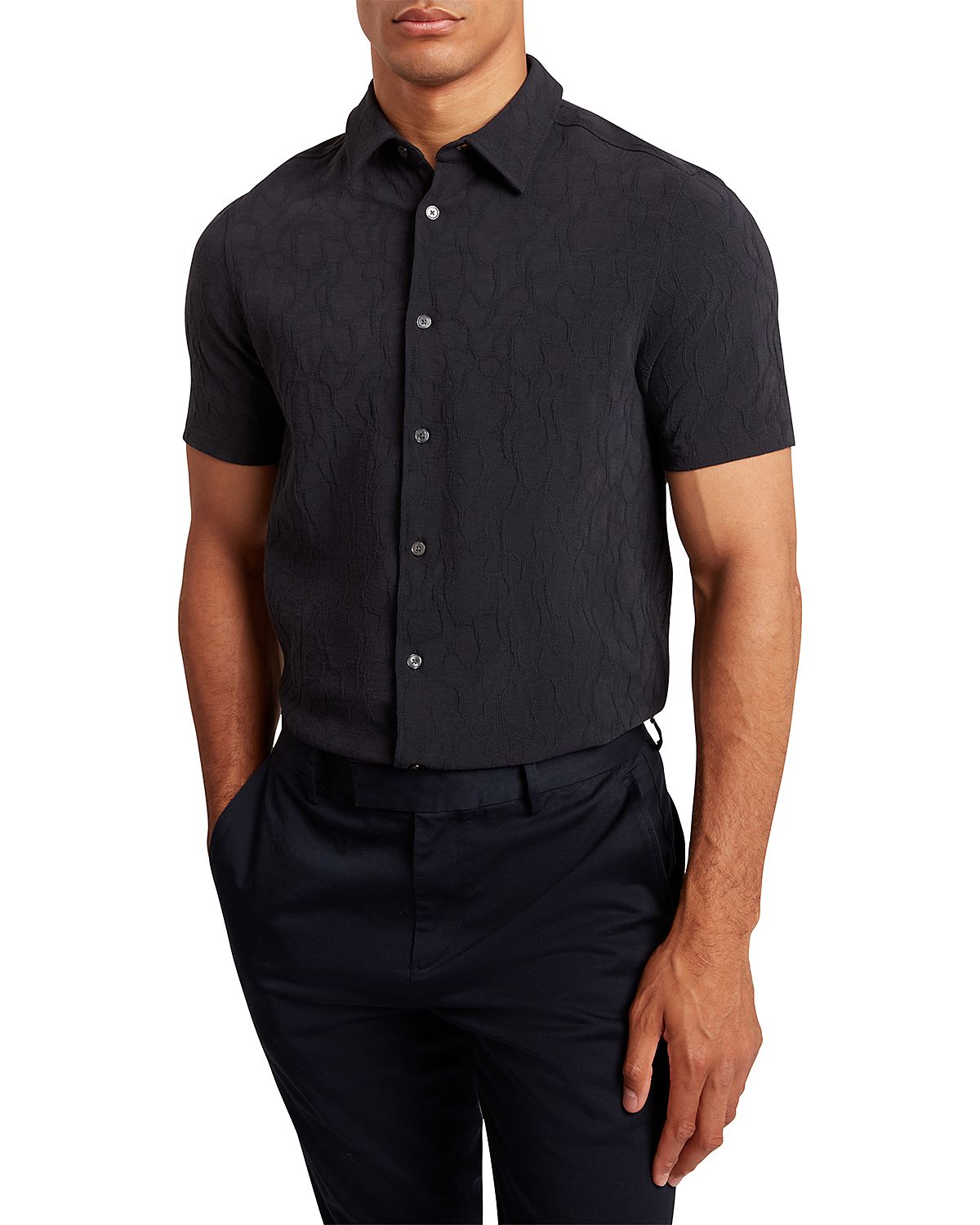 Ted Baker Chipi Relaxed Textured Short Sleeve Shirt
