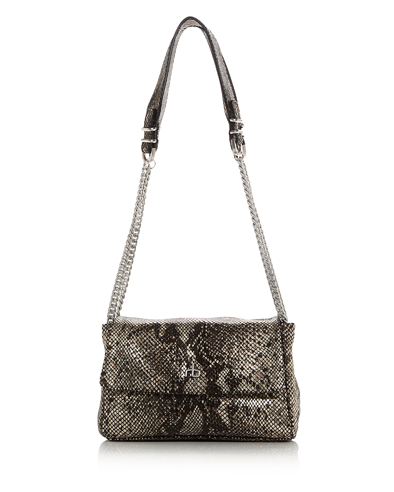 Rag & Bone Small Chelsea Flap Snake Embossed Leather Convertible Shoulder Bag In Multi