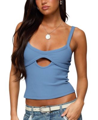Karin Cut Out Ribbed Tank Top