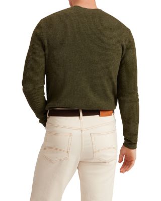 Clacx Long Sleeve Waffle Stitch Crew